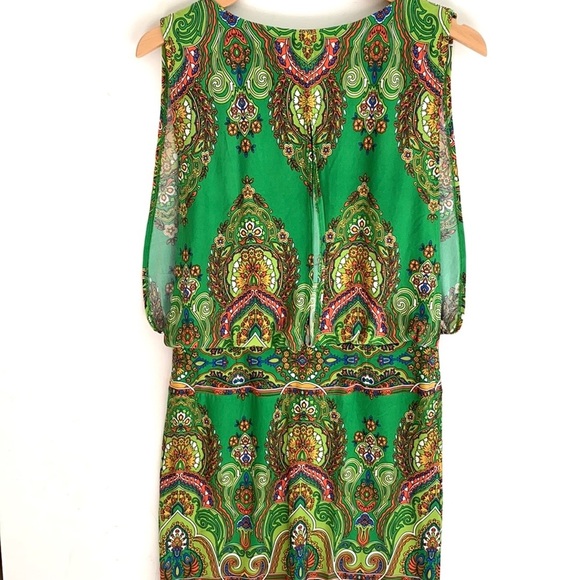 Sandra Darren sleeveless Tribal print sleeveless dress, Size 8 - Picture 9 of 11